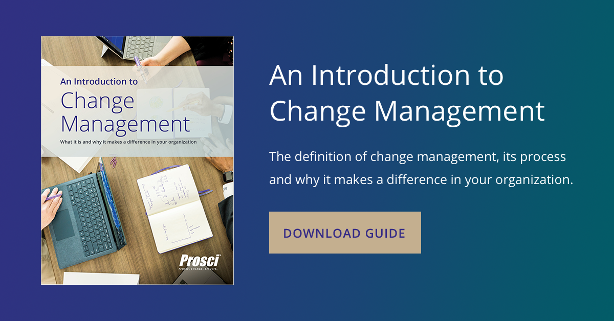 An Introduction to Change Management - Free Guide | Prosci